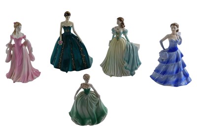 Lot 549 - Three Royal Worcester porcelain figures,...