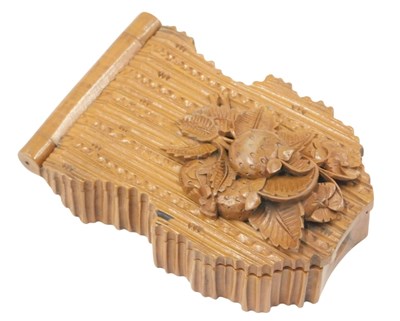 Lot 468 - A Black Forest carved pine pocket watch desk...