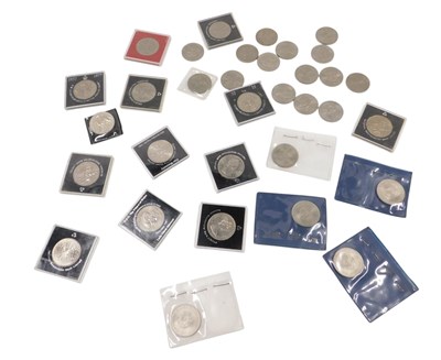 Lot 479 - Thirty-three Elizabeth II commemorative crowns.