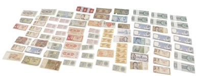 Lot 290 - A collection of foreign banknotes, including...