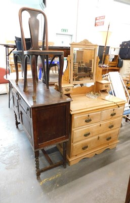 Lot 1524 - Furniture, to include a Victorian stripped...