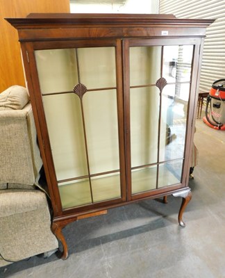 Lot 1580 - A 1920's glazed display cabinet, with...
