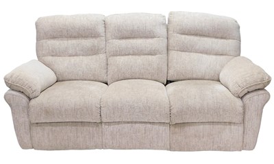 Lot 930 - A modern three seater reclining settee, in...