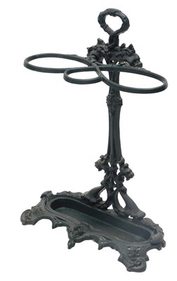 Lot 827 - A Victorian style green painted cast iron...