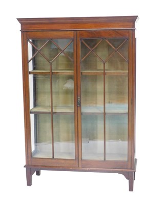 Lot 835 - A George V mahogany glazed display cabinet,...
