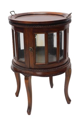 Lot 837 - A French style mahogany glazed circular...