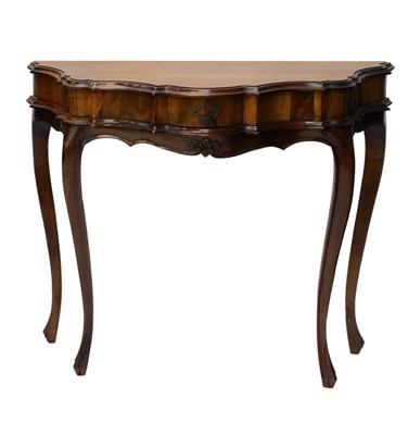 Lot 845 - A Continental walnut, beech and olivewood side...
