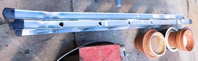 Lot 1594 - A pair of aluminium ladders, and terracotta...