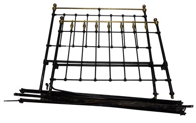 Lot 849 - A late Victorian cast iron and brass...