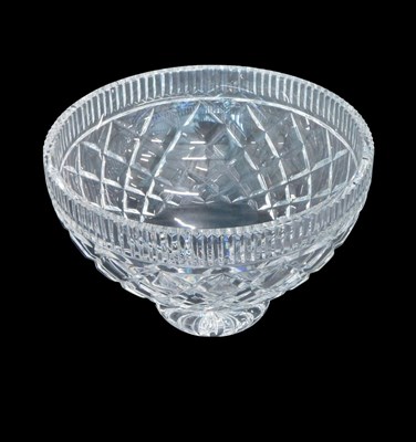 Lot 653 - A Waterford Killeen pattern crystal bowl, on a...