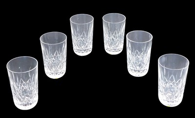 Lot 657 - A set of six Waterford Lismore crystal...
