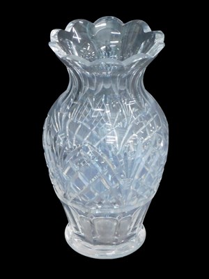 Lot 659 - A Waterford crystal Marquise vase, with a...