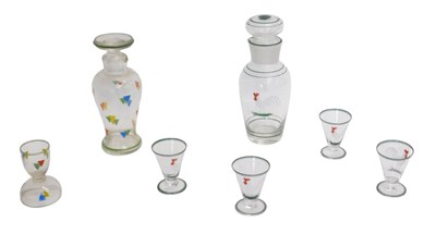 Lot 687 - A Czechoslovakian glass Art Deco cocktail...