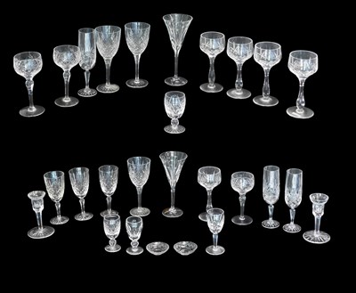 Lot 696 - Assorted cut crystal drinking glasses, to...