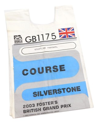 Lot 121 - A Formula 1 linen Starline Marshal's...