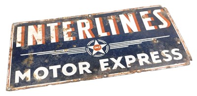 Lot 163 - A vintage cast iron and enamel Interlines...