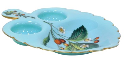 Lot 211 - A late Victorian turquoise opaline glass and...
