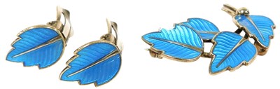 Lot 280 - A suite of Jemax Danish silver and turquoise...