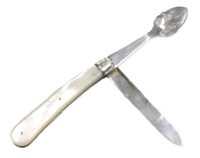 Lot 281 - A rare patent Edward VII silver and mother of...