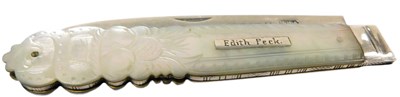 Lot 293 - A Victorian silver and mother of pearl bound...