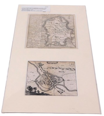 Lot 310 - An 18thC map of Staffordshire, together with a...