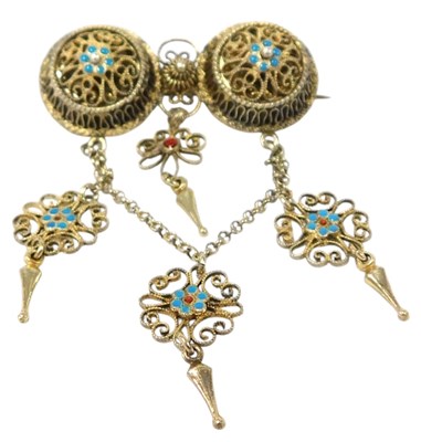 Lot 340 - A late 19thC Marius Hammer filigree silver and...