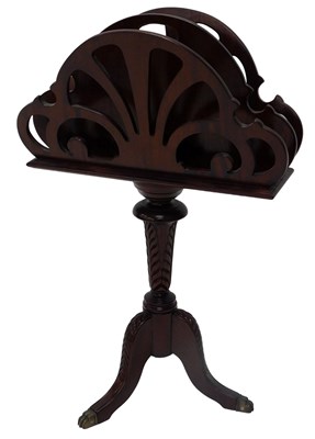 Lot 882 - A mahogany two division folio stand or...