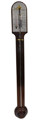 Lot 603 - A Russell of Norwich mahogany stick barometer...