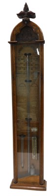 Lot 612 - A late 19thC Admiral Fitzroy's barometer, in...