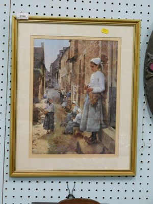 Lot 2160 - After Stanhope A Forbes. A street scene in...