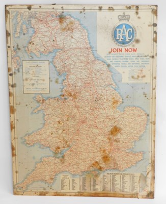 Lot 622 - An RAC recruitment map, with card...