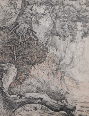 Lot 623 - Jane Yeatman. Foreshore, River Orwell, pencil,...