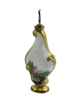 Lot 596 - A Halcyon Days porcelain scent bottle, being a...