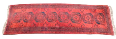 Lot 767 - A Turkoman runner, with a design of medallions,...