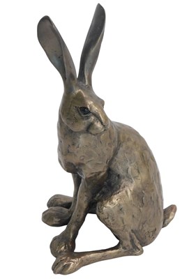Lot 778 - A Frith resin sculpture of a hare, initialled...