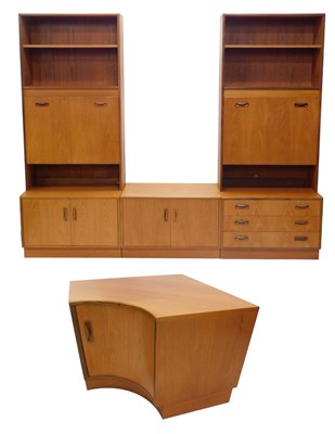 Lot 723 - Two G-plan teak room unit sections, comprising...