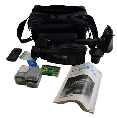 Lot 588 - A Sony CCD-V 800E video camera recorder, with...