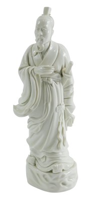 Lot 589 - A 20thC blanc de chine figure of an old...