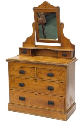 Lot 938 - A Victorian pine dressing table, with original...