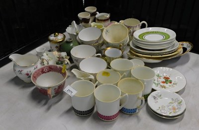 Lot 2171 - Assorted china, teacups and saucers, gravy...