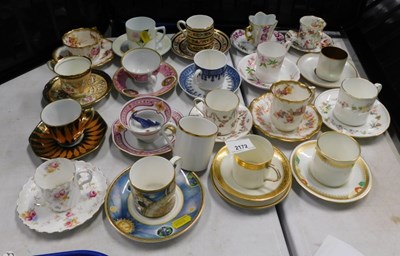 Lot 2172 - Assorted ceramic coffee cans and saucers, to...