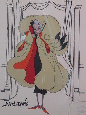 Lot 382 - Marc Davis (20thC). Cruella De Vil, sericel on...