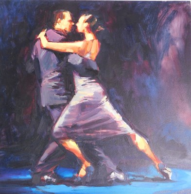 Lot 398 - Glen Badham (b.1971)? Tango for two, acrylic...