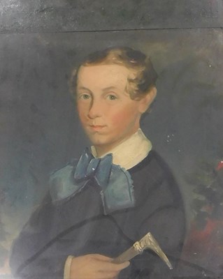 Lot 455 - 19thC British School. Portrait of a young...