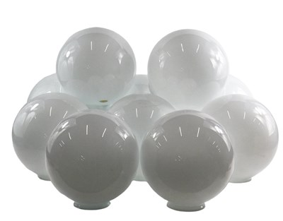 Lot 909 - Christopher Wray. White opaque globes and...