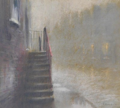 Lot 756 - Bob Richardson (b.1938). Steps, pastel, signed...