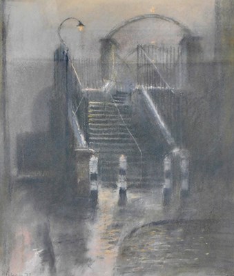 Lot 755 - Bob Richardson (b.1938). Steps, pastel, signed...