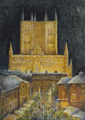 Lot 332 - S Bonney (20thC). Lincoln Cathedral Castle...