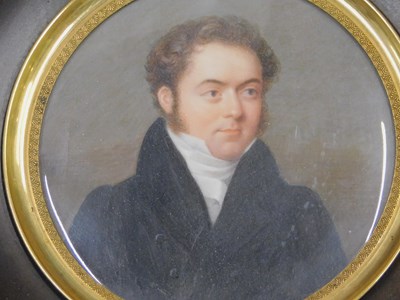 Lot 322 - 19thC Continental School. A portrait miniature...