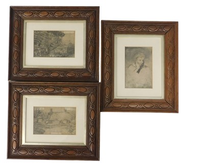 Lot 310 - Three framed and mounted Old Master...